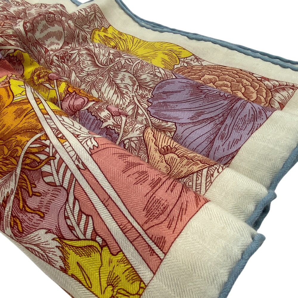 HERMES scarf Cashmere, Silk Red Retour a la Nature Caregean