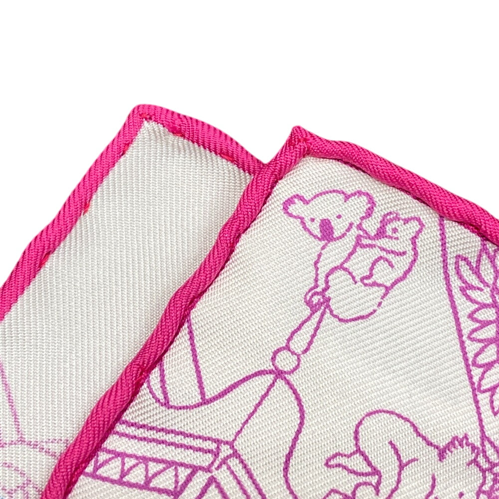 HERMES scarf silk pink Animapolis Animapolis Carre90