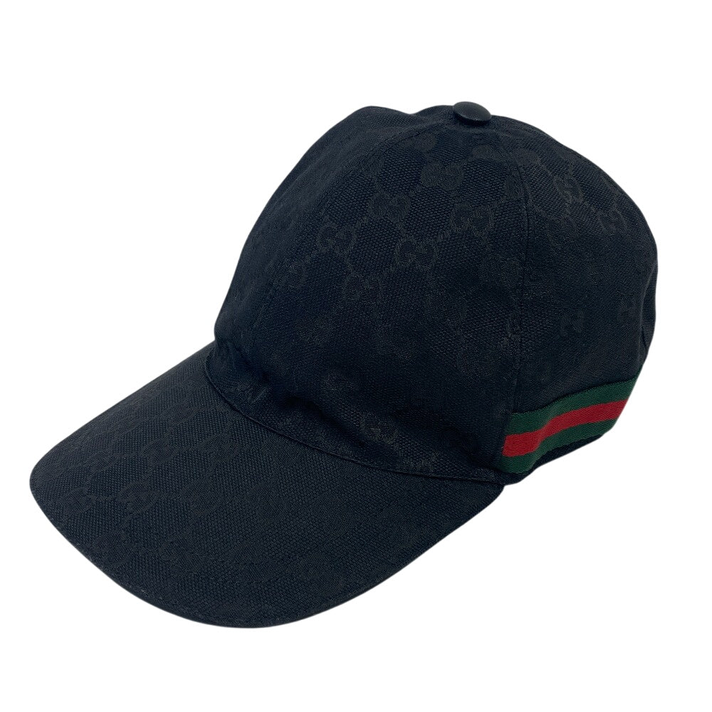 GUCCI cap 200035 Cotton, Polyester black GG canvas S/57