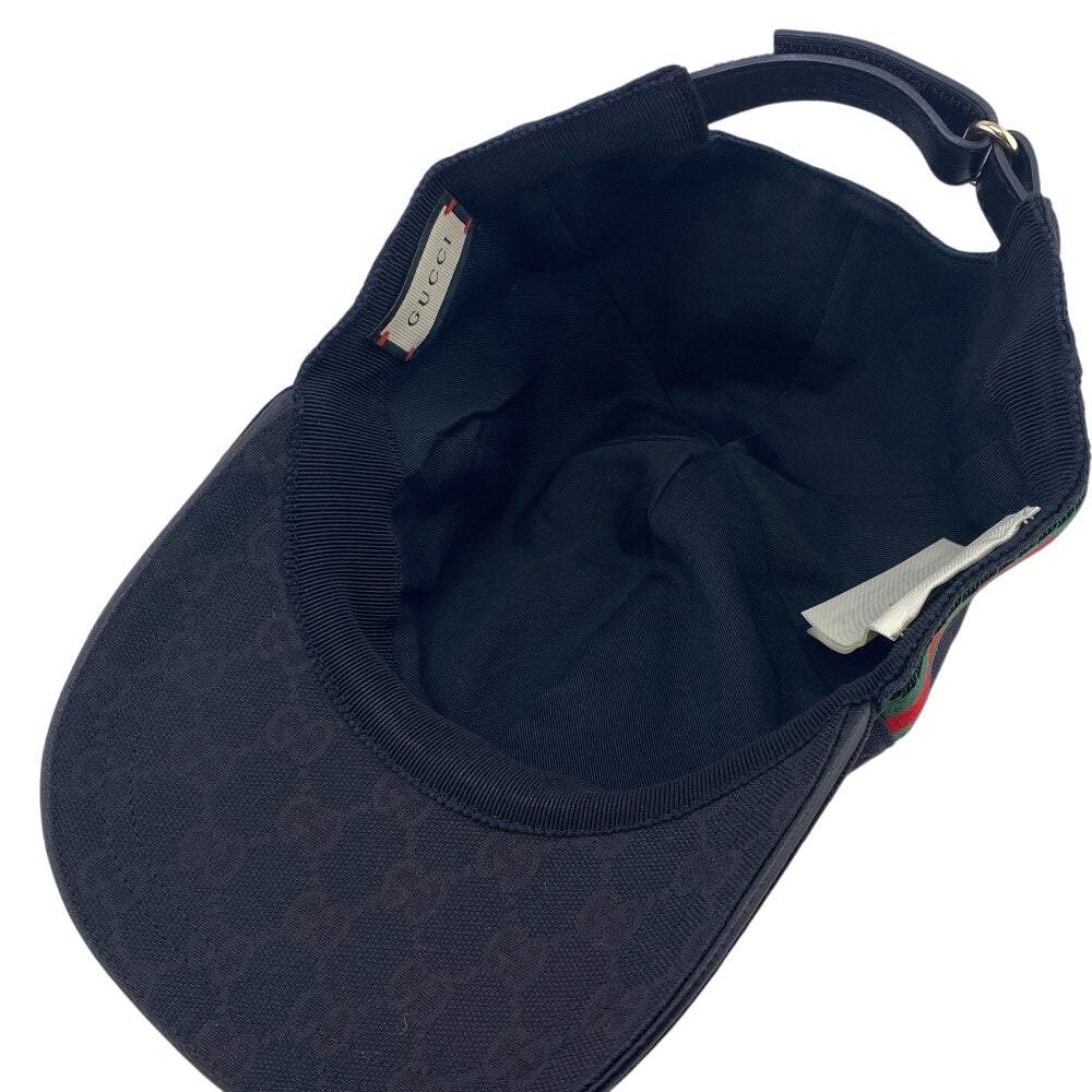 GUCCI cap 200035 Cotton, Polyester black GG canvas S/57