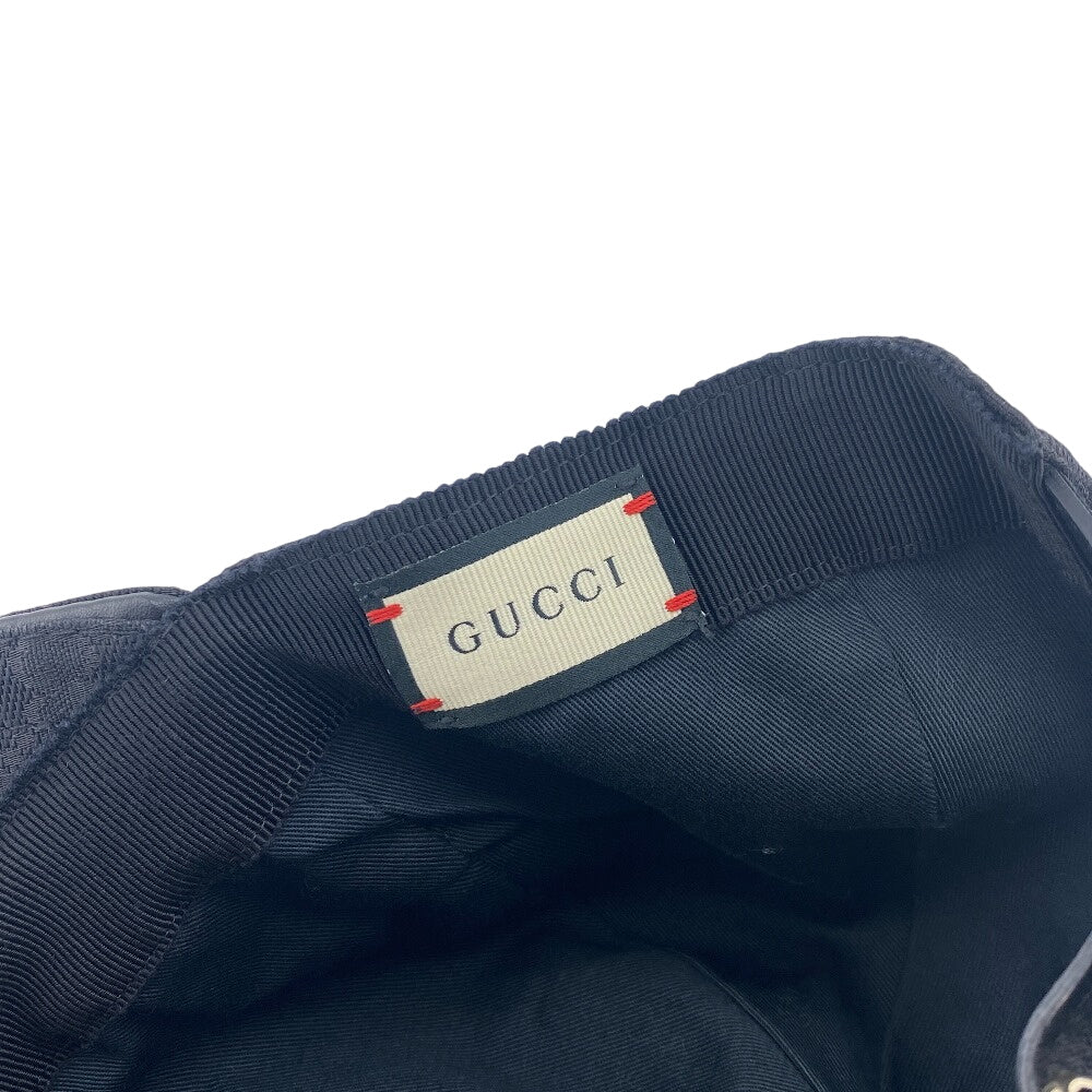 GUCCI cap 200035 Cotton, Polyester black GG canvas S/57