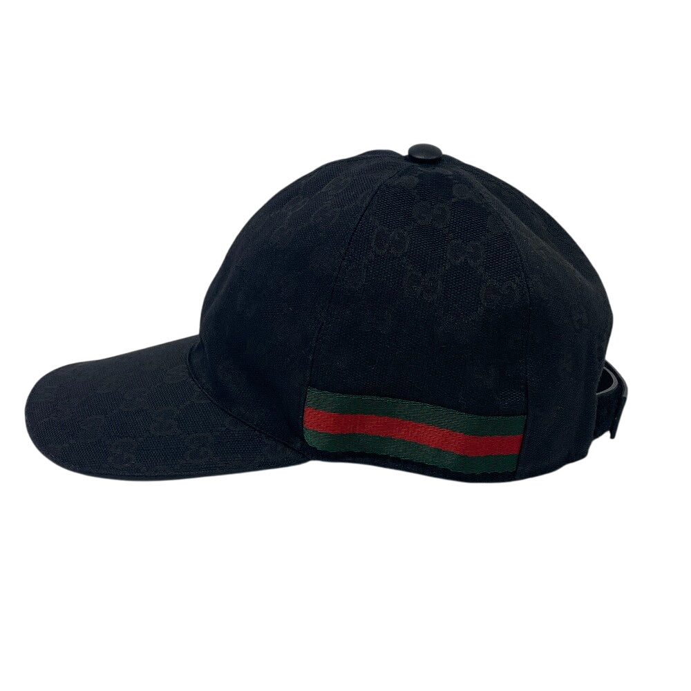 GUCCI cap 200035 Cotton, Polyester black GG canvas S/57