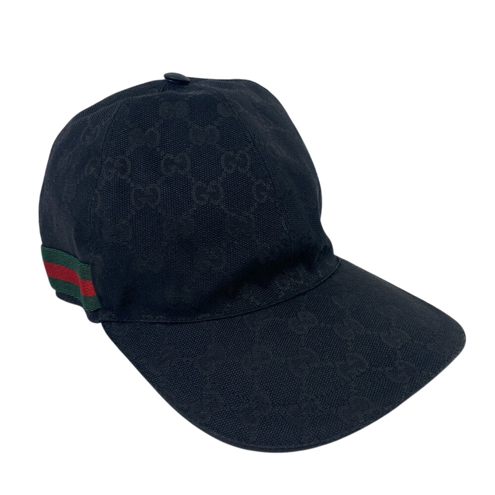 GUCCI cap 200035 Cotton, Polyester black GG canvas S/57