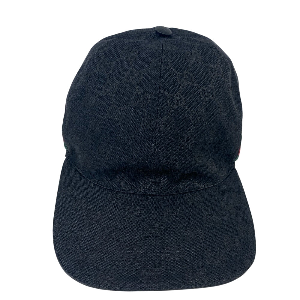 GUCCI cap 200035 Cotton, Polyester black GG canvas S/57