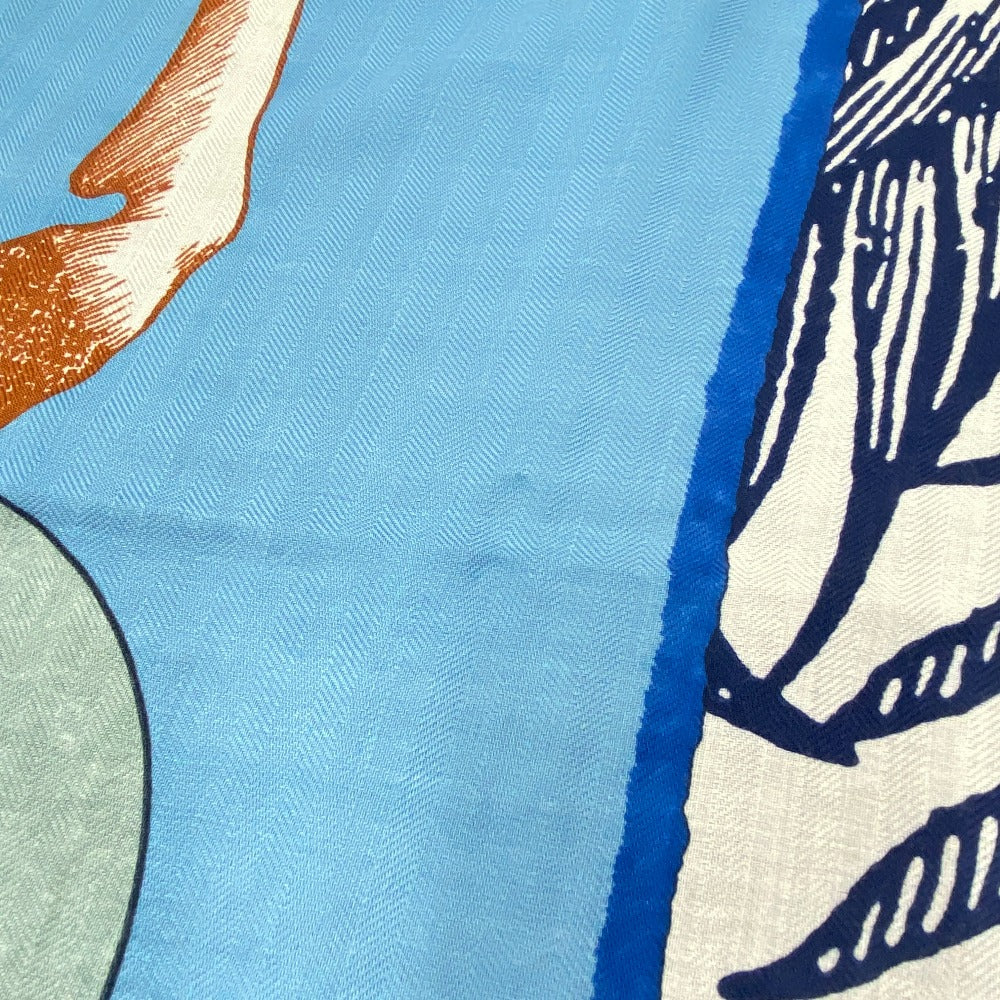 HERMES scarf Silk, Cashmere beige Cashmere x silk Caregean