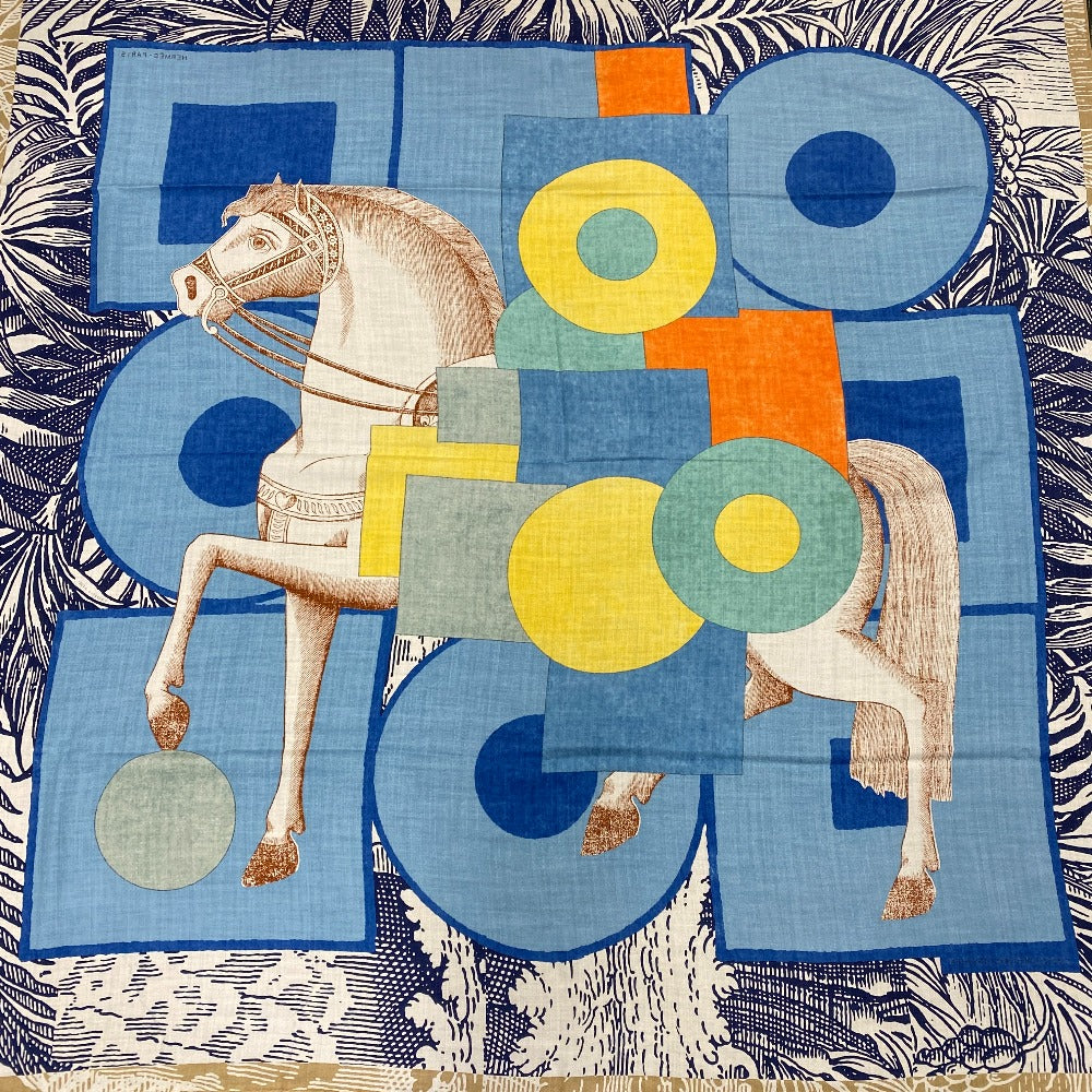 HERMES scarf Silk, Cashmere beige Cashmere x silk Caregean
