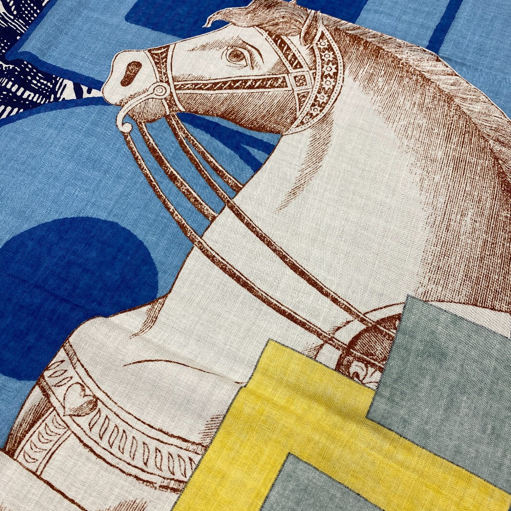 HERMES scarf Silk, Cashmere beige Cashmere x silk Caregean