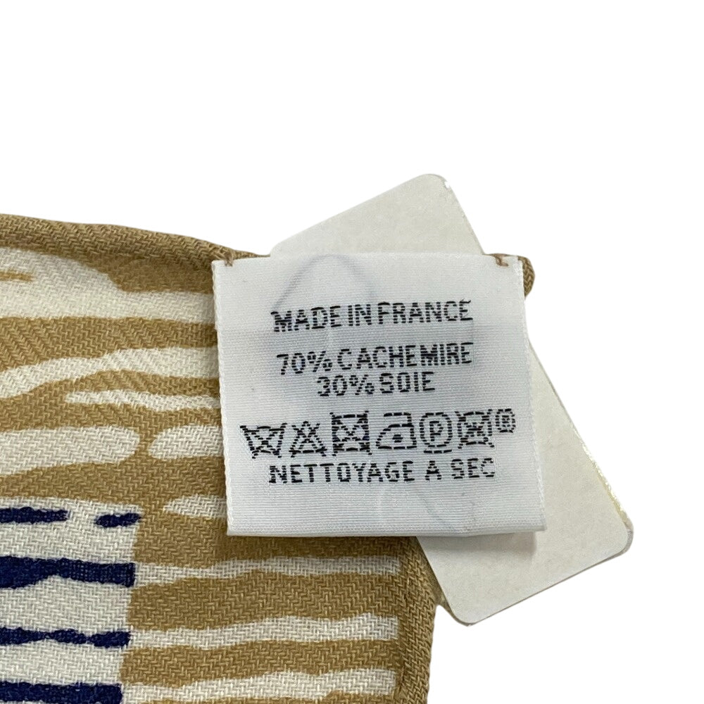 HERMES scarf Silk, Cashmere beige Cashmere x silk Caregean
