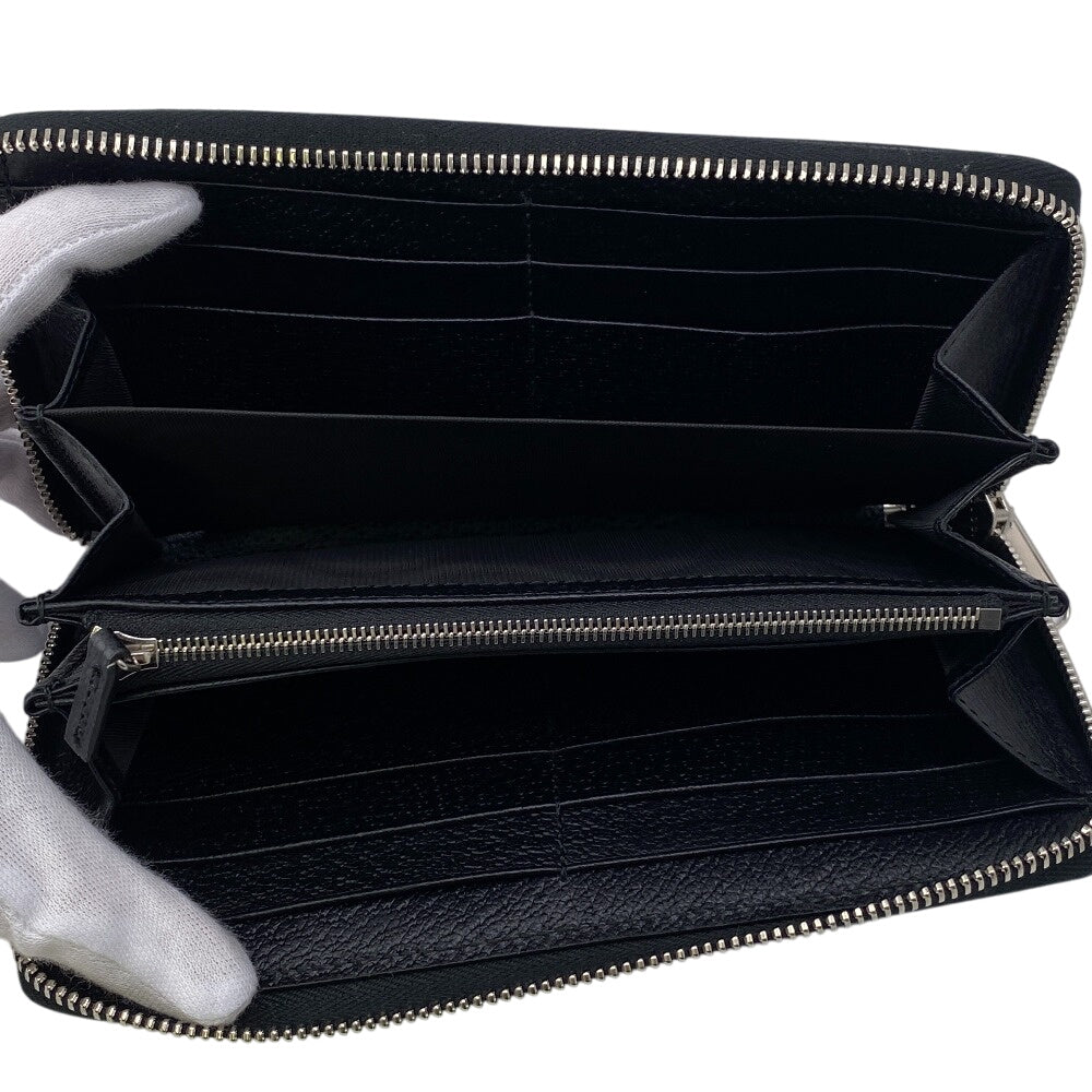 GUCCI Long Wallet Purse 699316 Canvas, Leather black Jumbo GG Zippy wallet