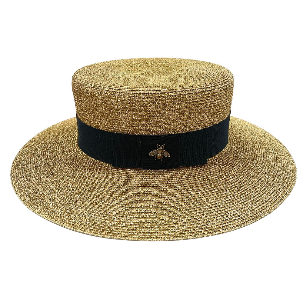 GUCCI hat Metal, Nylon gold Bee L 58