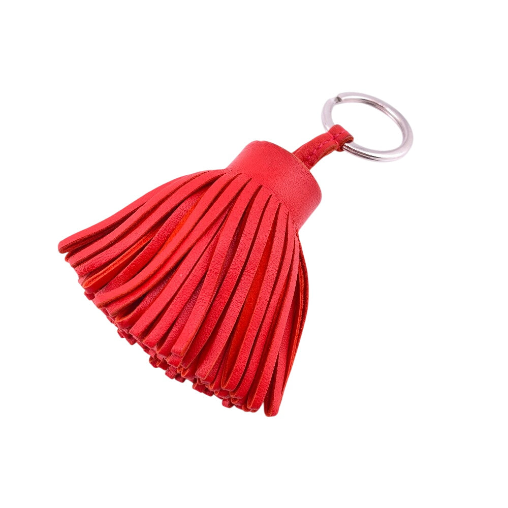 HERMES key ring leather Red Anjou Miro Carmen