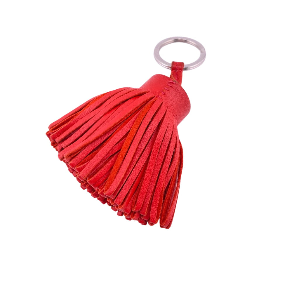 HERMES key ring leather Red Anjou Miro Carmen