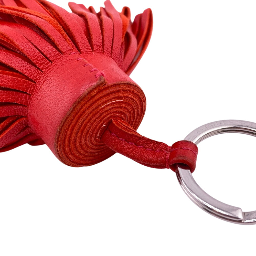 HERMES key ring leather Red Anjou Miro Carmen