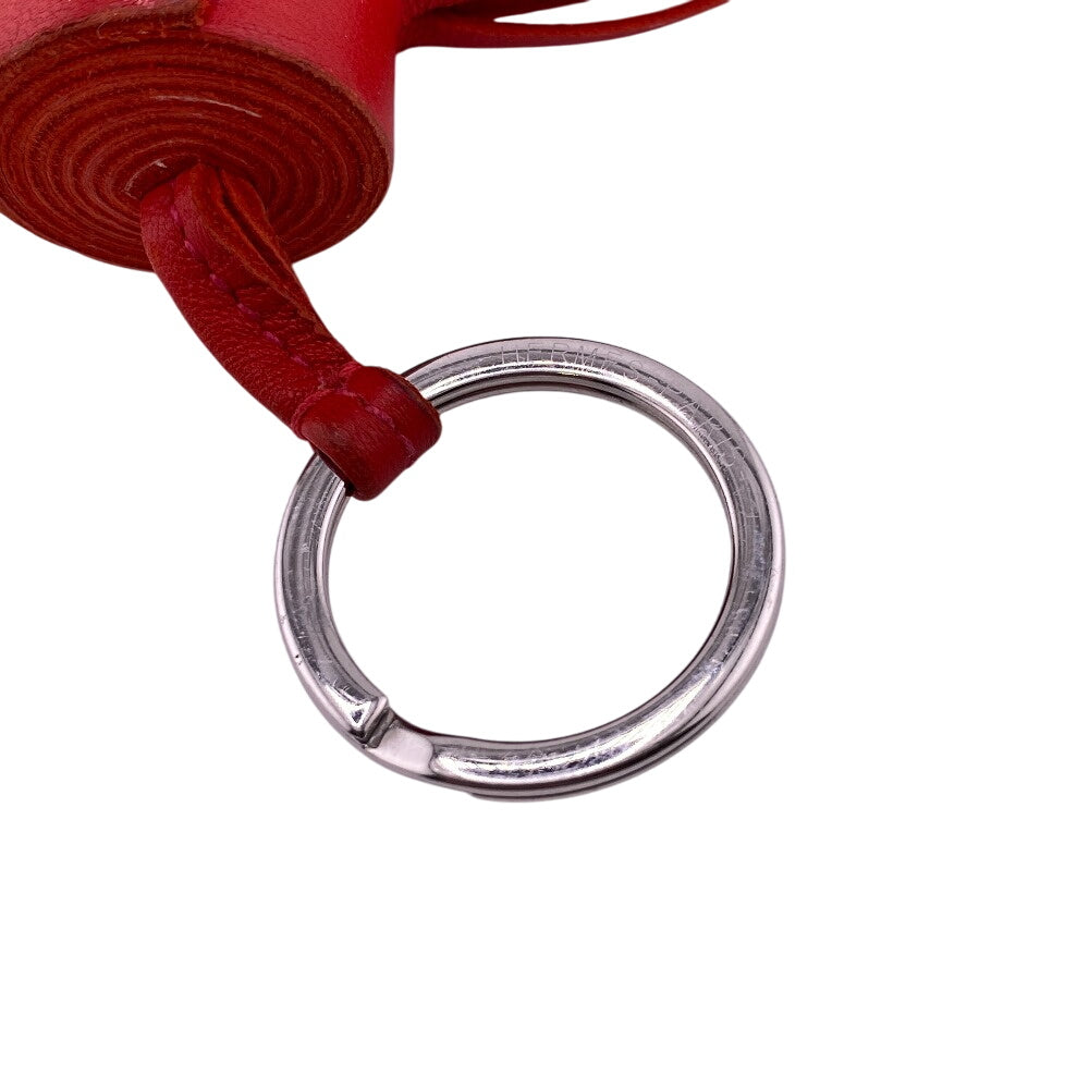 HERMES key ring leather Red Anjou Miro Carmen