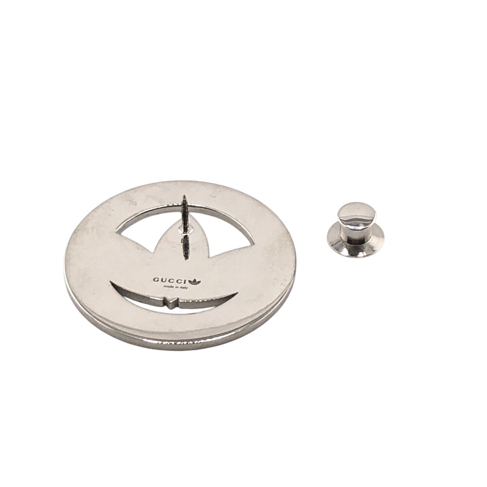 GUCCI Brooch Silver Red Adidas Pin Brooch