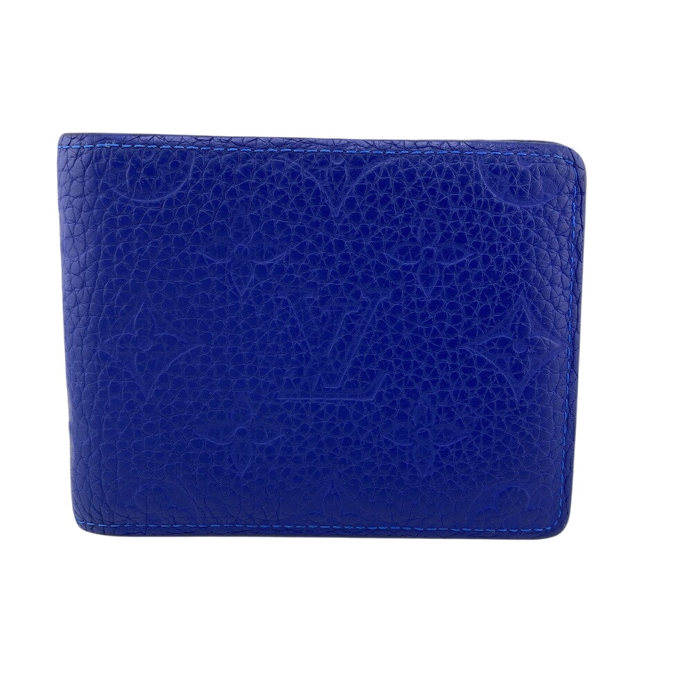 LOUIS VUITTON Bifold Wallet Ｍ80590 Monogram blue Monogram Portefeuille