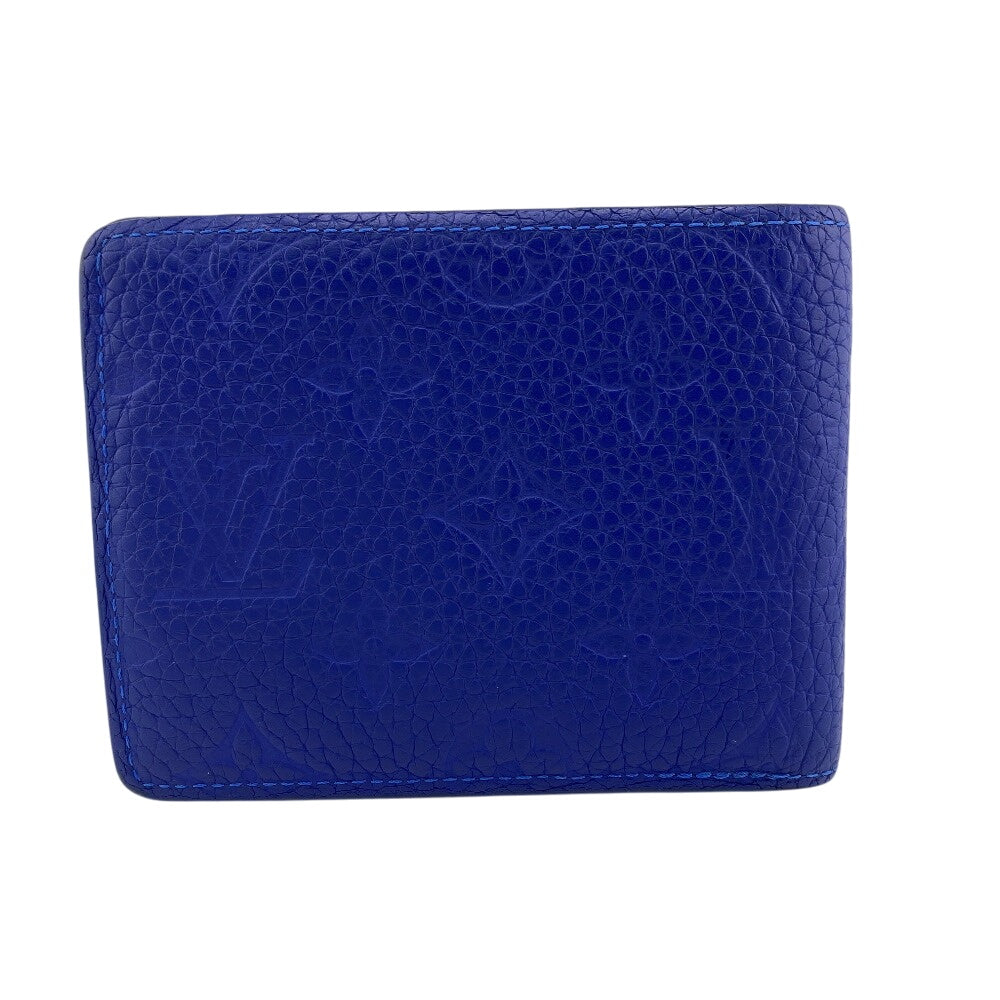 LOUIS VUITTON Bifold Wallet Ｍ80590 Monogram blue Monogram Portefeuille