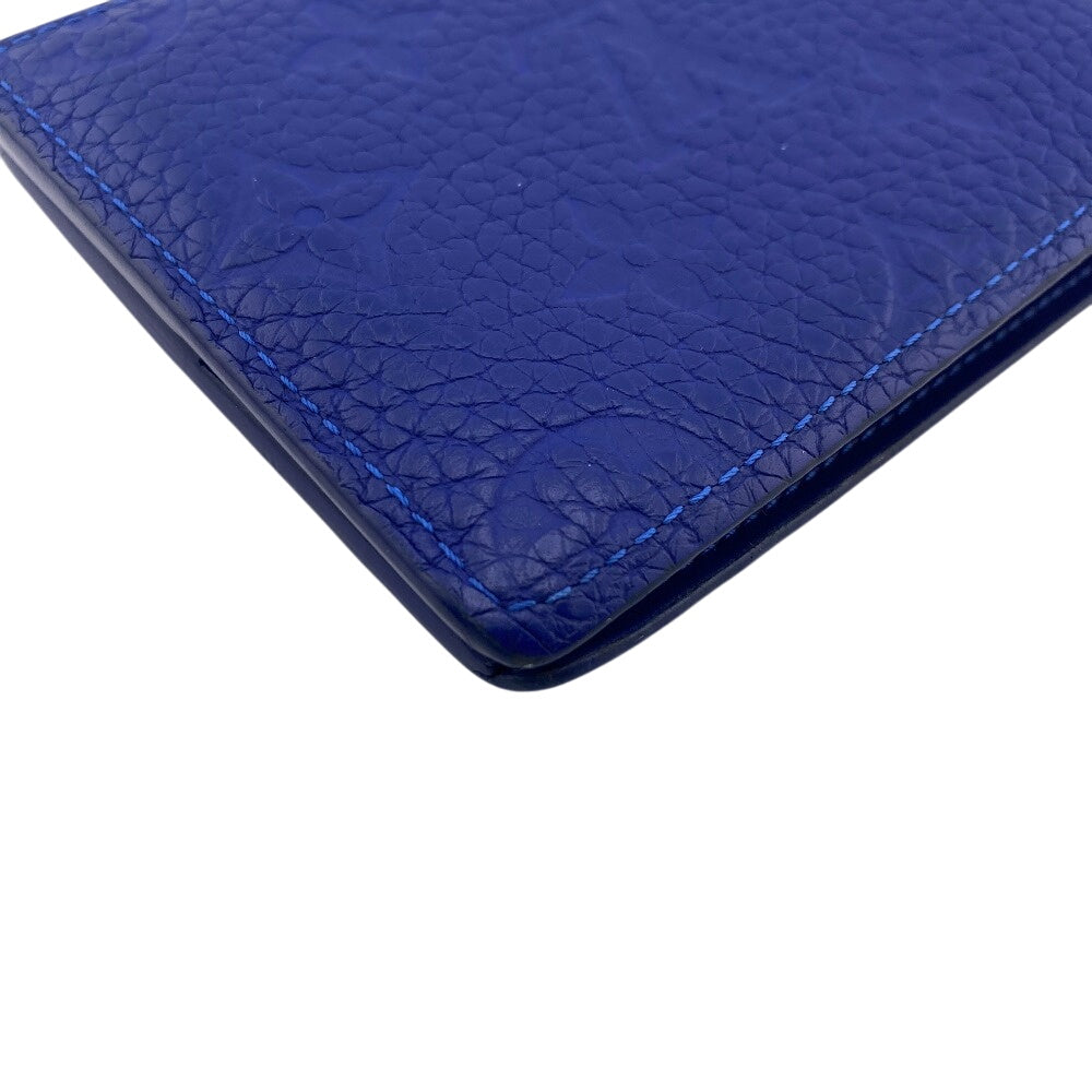 LOUIS VUITTON Bifold Wallet Ｍ80590 Monogram blue Monogram Portefeuille