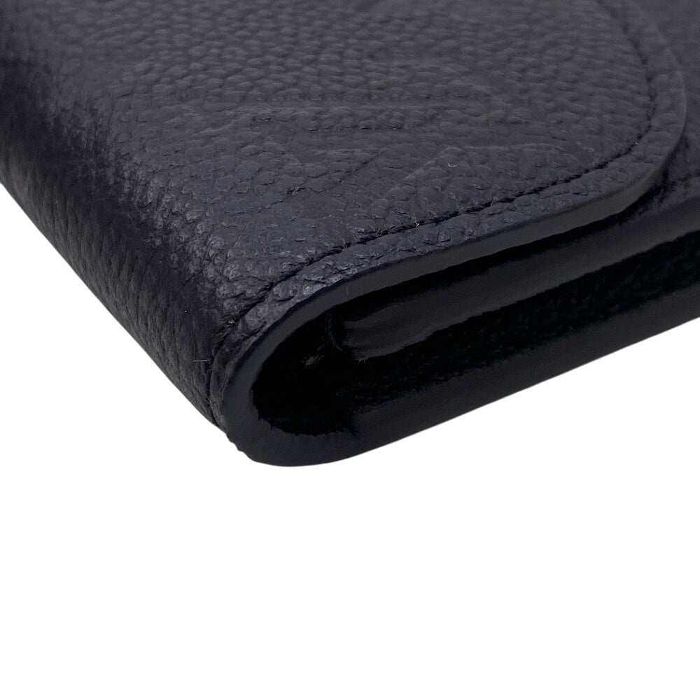 LOUIS VUITTON Coin case M81455 leather black Monogram Porto Monero Zari