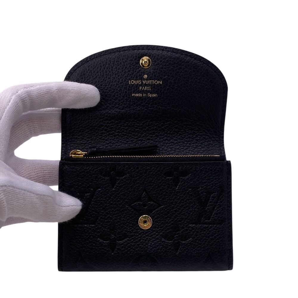 LOUIS VUITTON Coin case M81455 leather black Monogram Porto Monero Zari