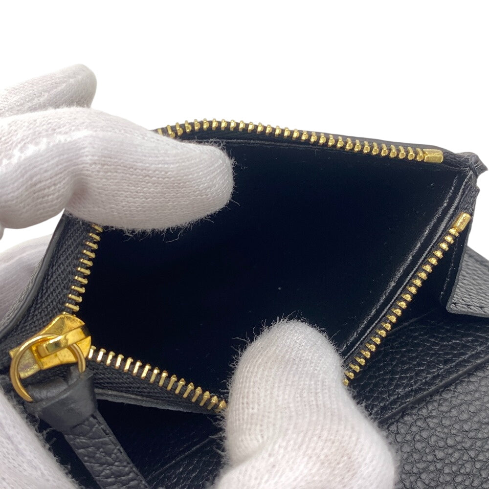 LOUIS VUITTON Coin case M81455 leather black Monogram Porto Monero Zari
