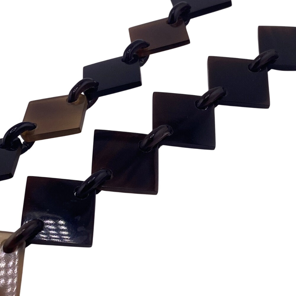 HERMES Necklace Buffalo horn Brown Buffalo horn Diva