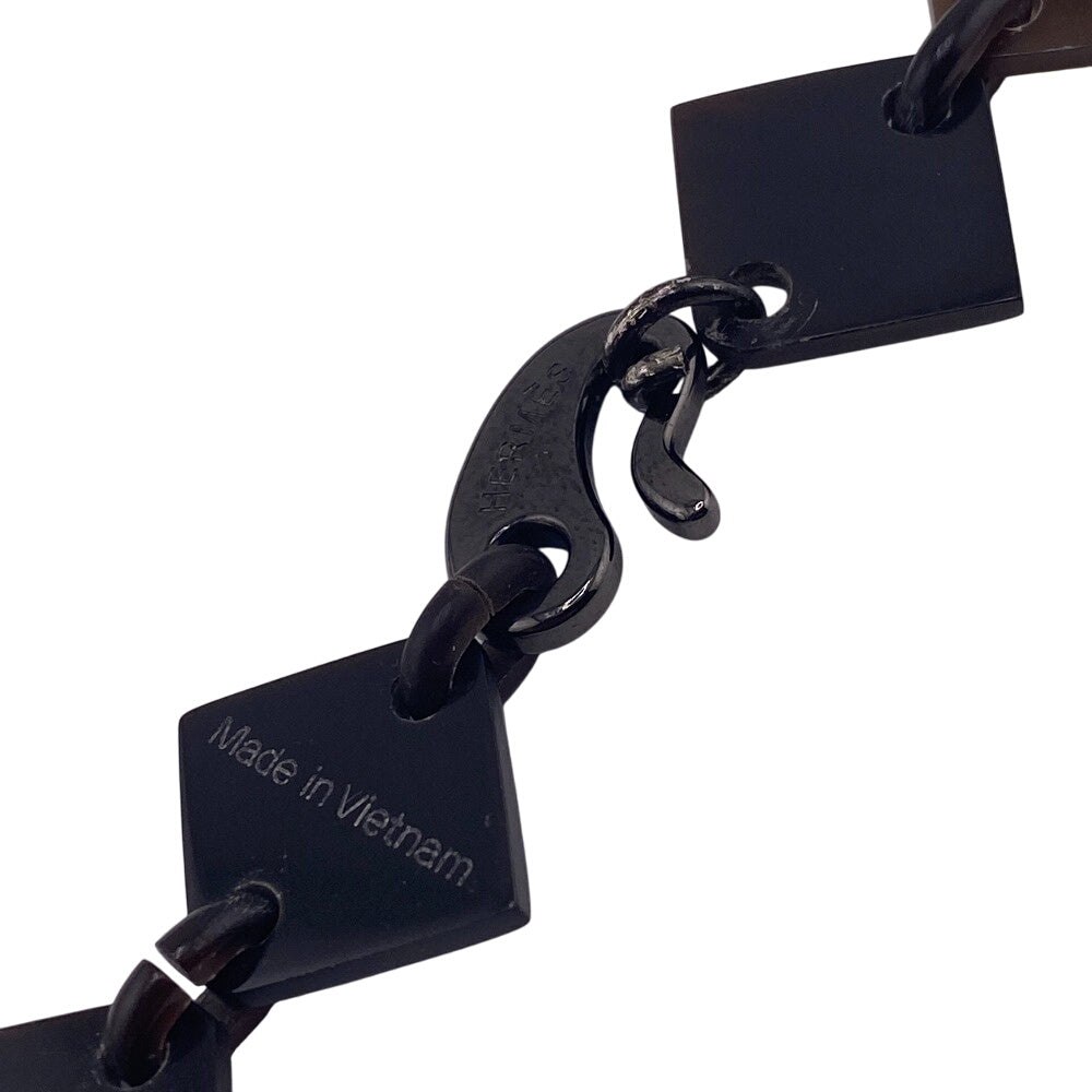 HERMES Necklace Buffalo horn Brown Buffalo horn Diva