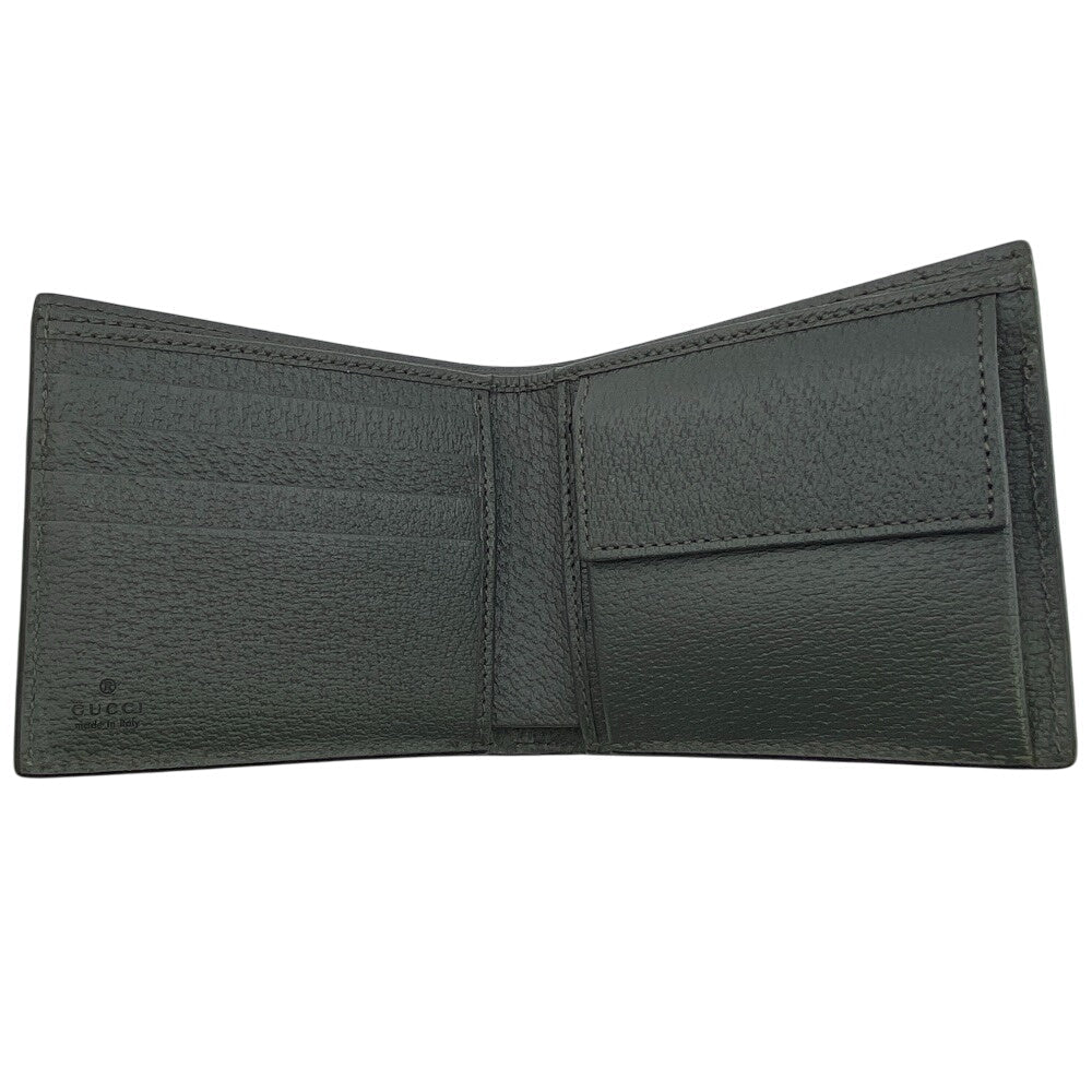 GUCCI Bifold Wallet 701417 Canvas, Leather black GG Supreme Coin wallet