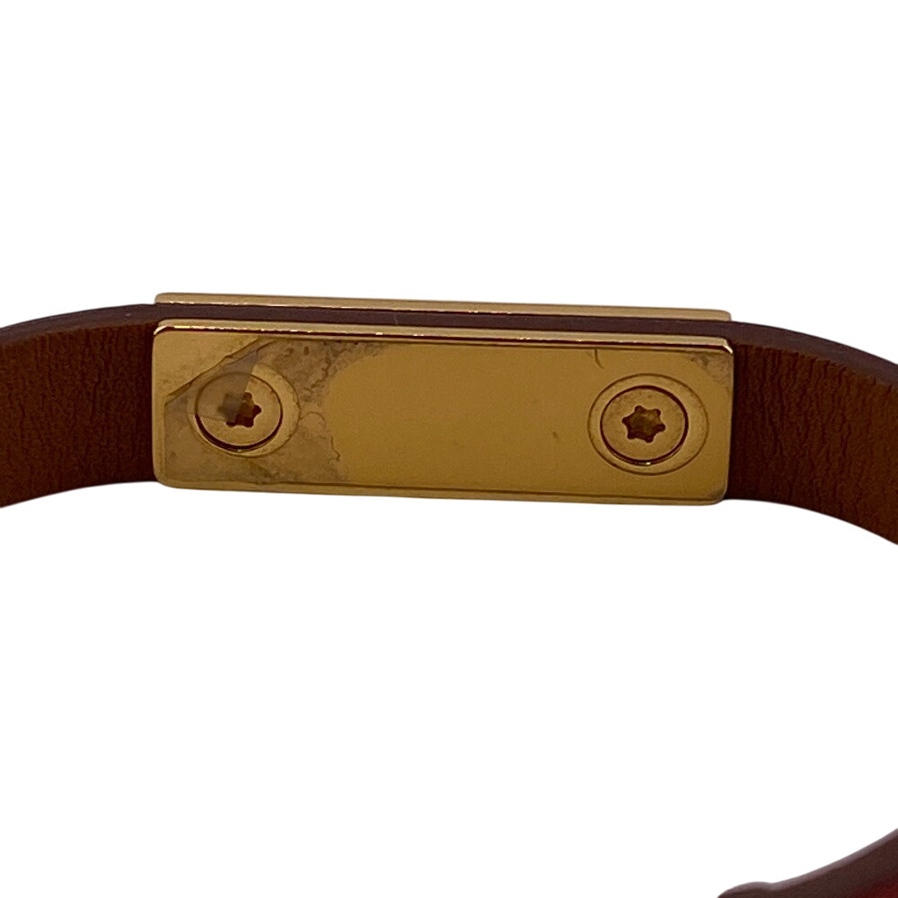 HERMES bracelet leather Red reval mini XS