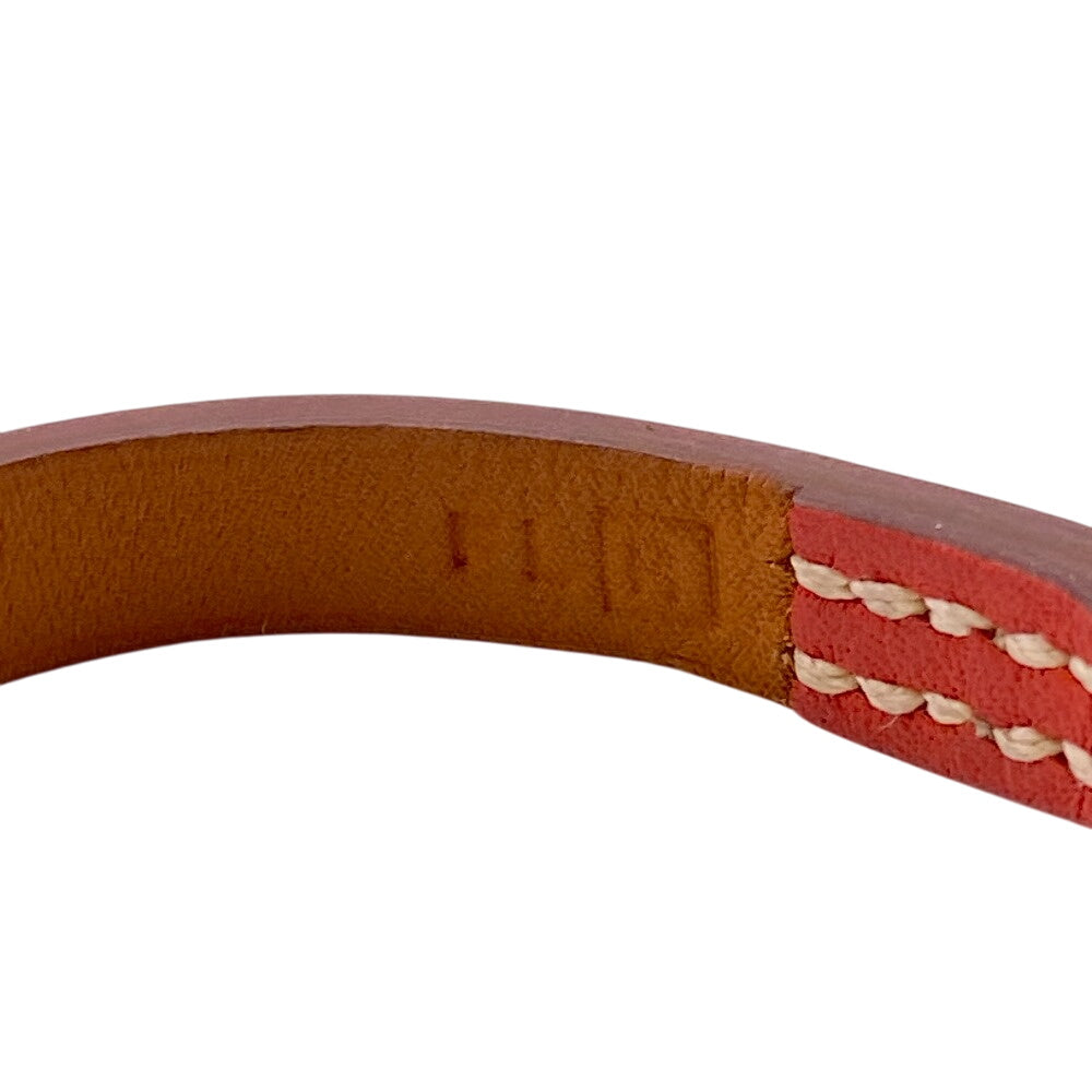 HERMES bracelet leather Red reval mini XS