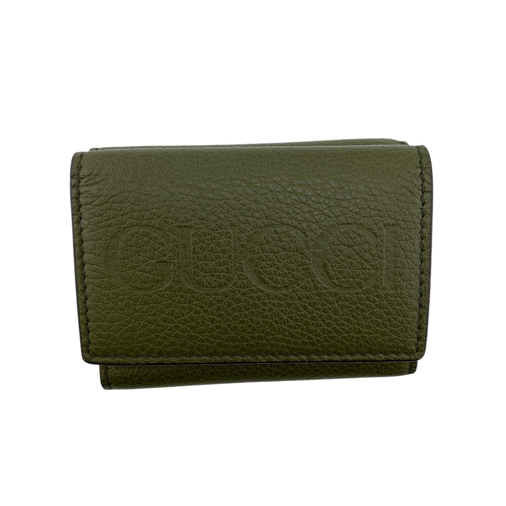 GUCCI Tri-fold wallet 736151 leather green