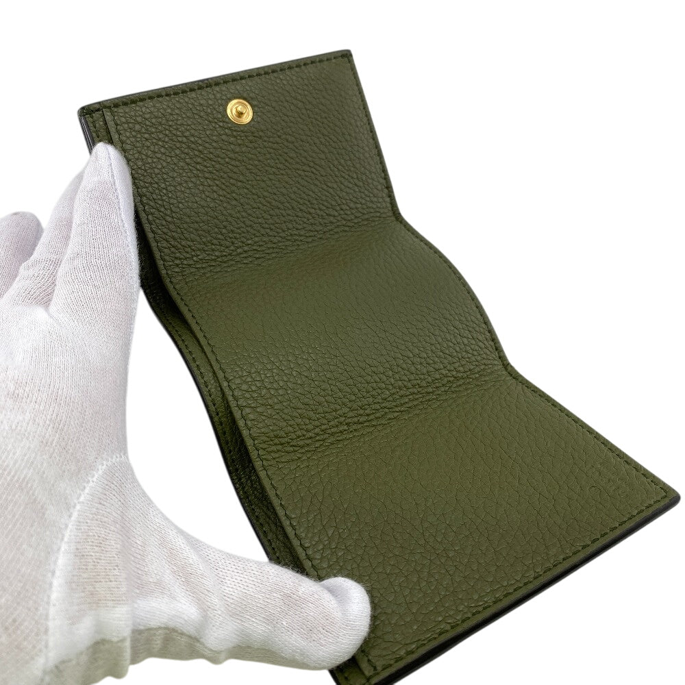 GUCCI Tri-fold wallet 736151 leather green
