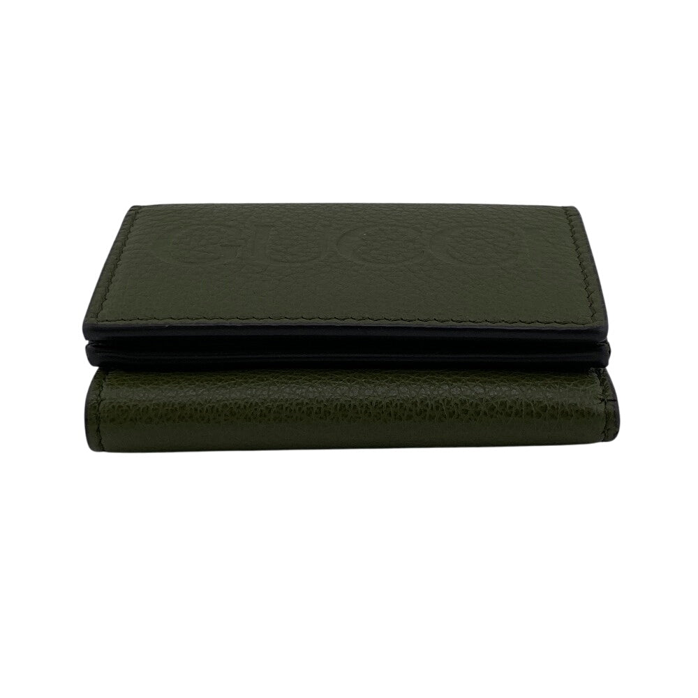 GUCCI Tri-fold wallet 736151 leather green