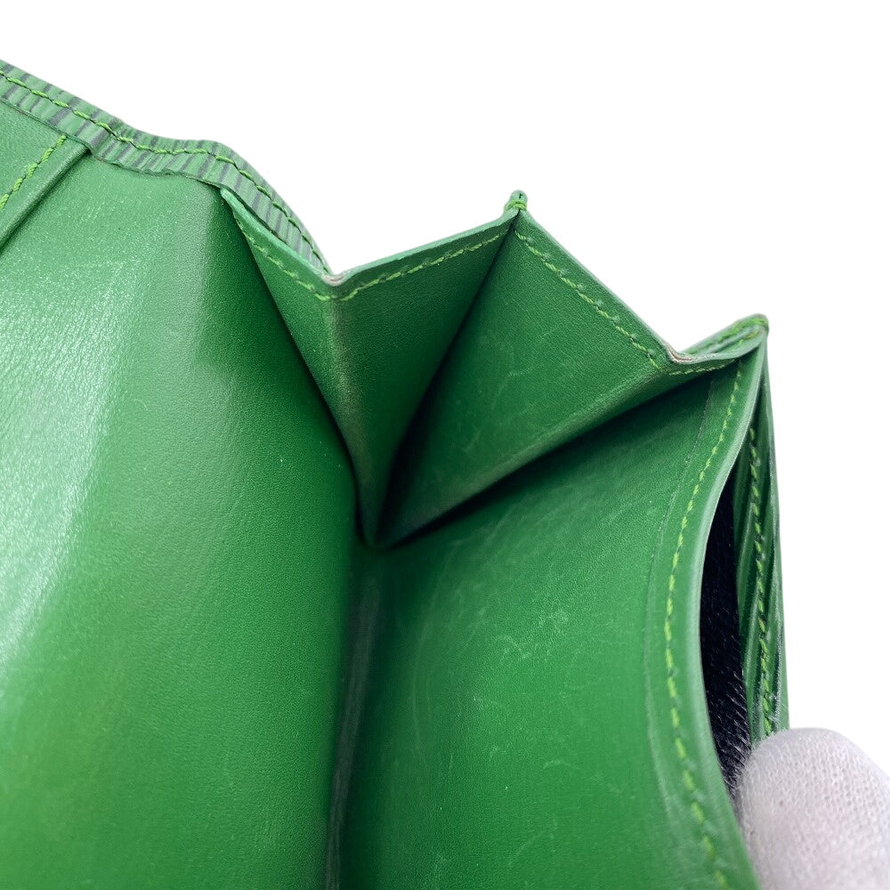 LOUIS VUITTON Coin case M63414 leather Borneo Green Epi Portomonet Simple