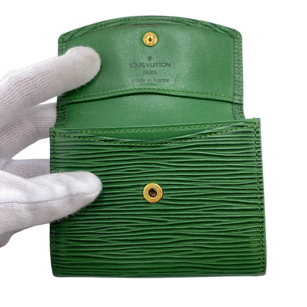 LOUIS VUITTON Coin case M63414 leather Borneo Green Epi Portomonet Simple