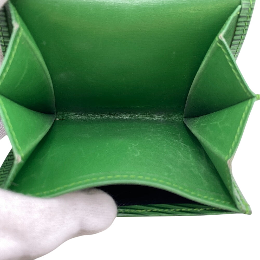 LOUIS VUITTON Coin case M63414 leather Borneo Green Epi Portomonet Simple