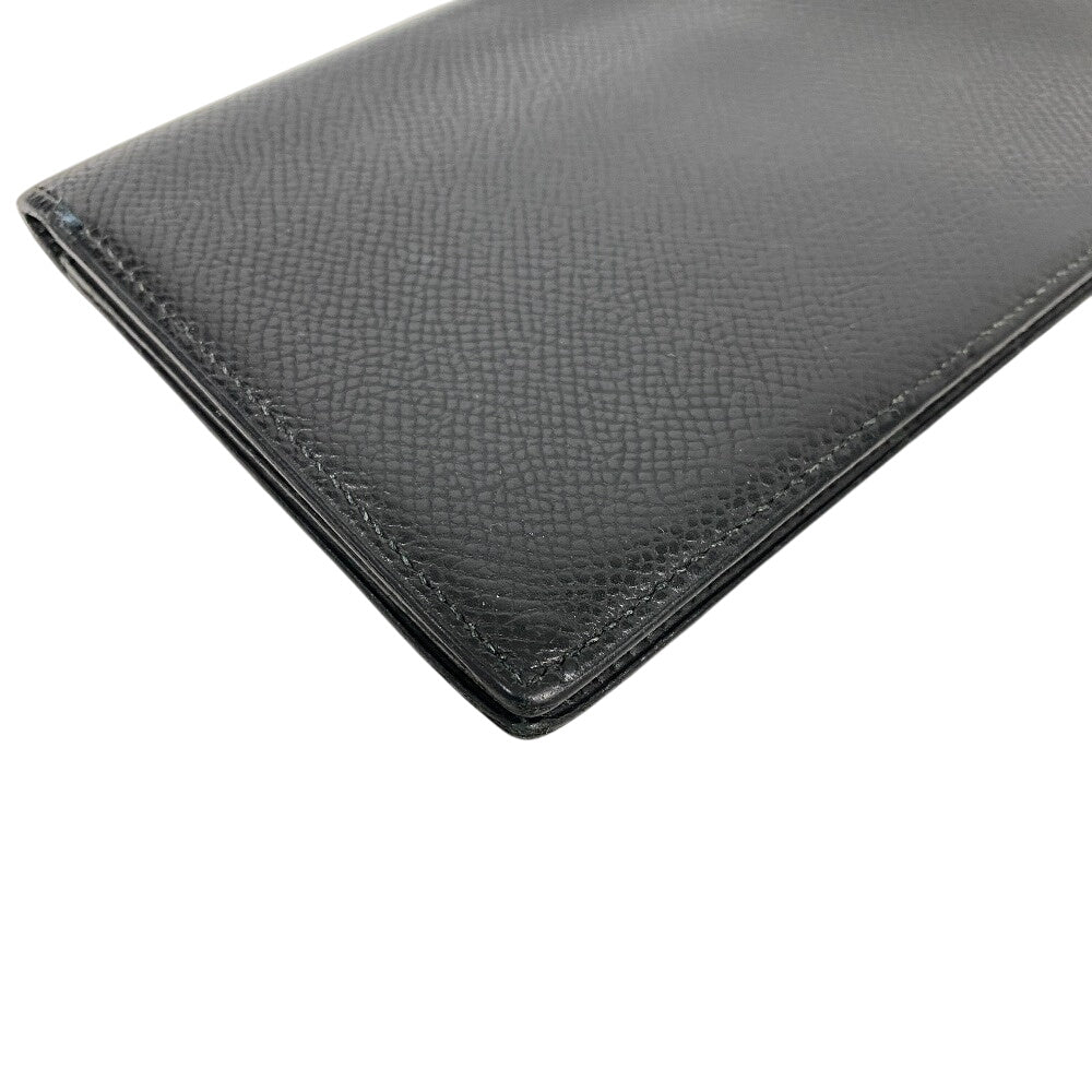 HERMES Bill Compartment leather black Ohsaka