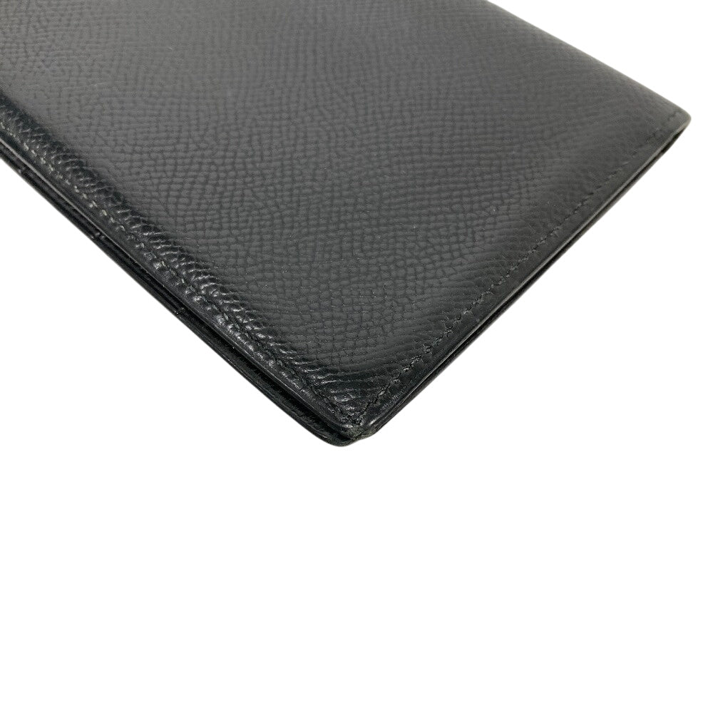 HERMES Bill Compartment leather black Ohsaka