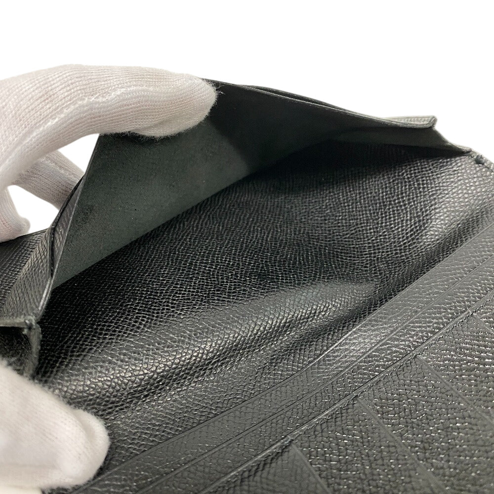 HERMES Bill Compartment leather black Ohsaka
