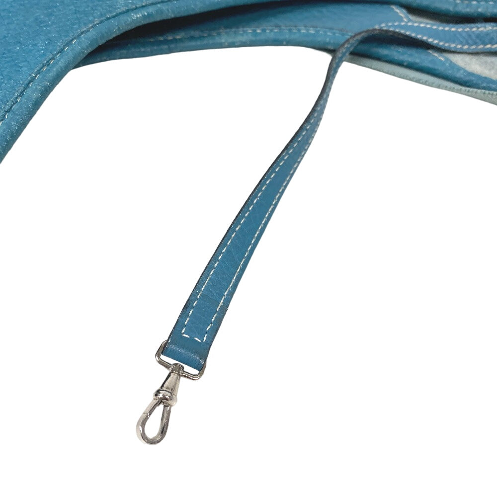 HERMES Shoulder Bag Taurillon Clemence blue Blue gene Sako