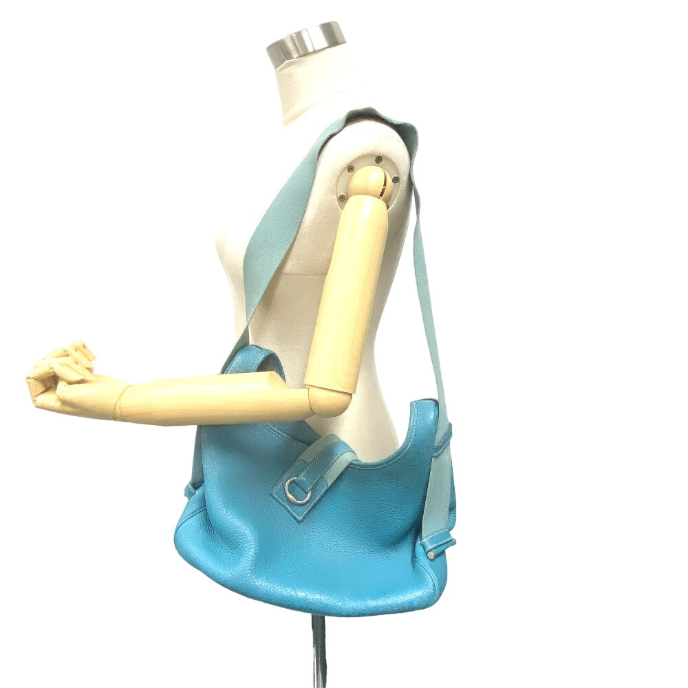 HERMES Shoulder Bag Taurillon Clemence blue Blue gene Sako