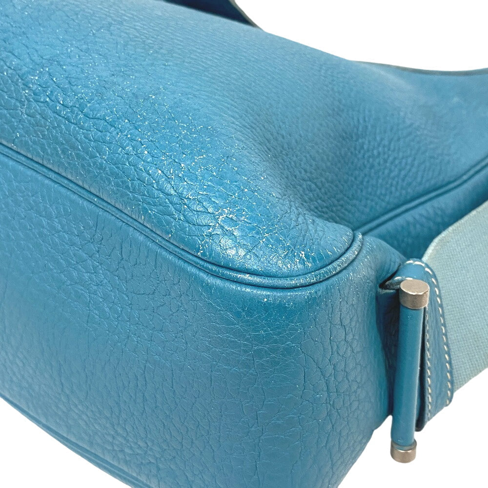 HERMES Shoulder Bag Taurillon Clemence blue Blue gene Sako