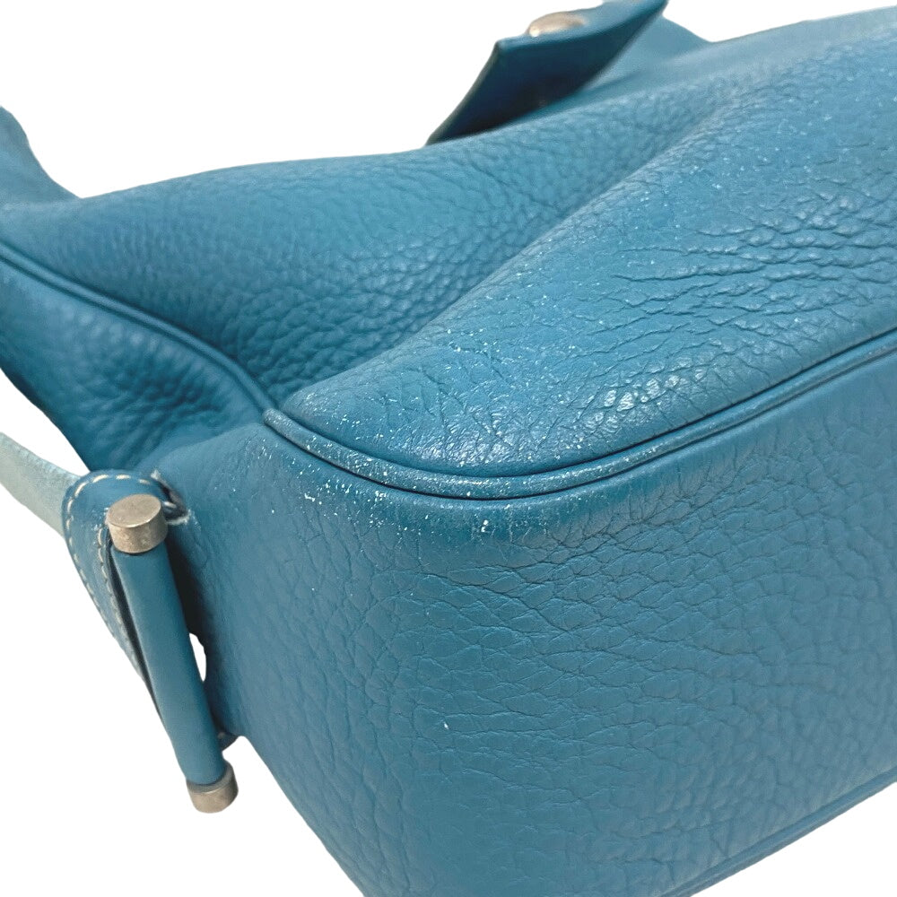 HERMES Shoulder Bag Taurillon Clemence blue Blue gene Sako