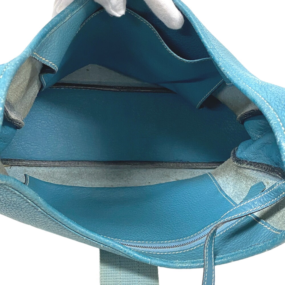 HERMES Shoulder Bag Taurillon Clemence blue Blue gene Sako