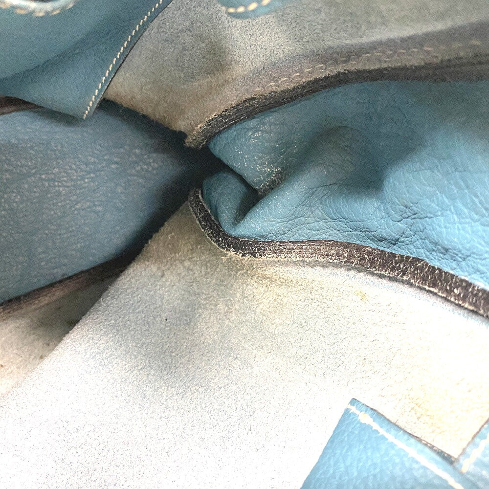 HERMES Shoulder Bag Taurillon Clemence blue Blue gene Sako