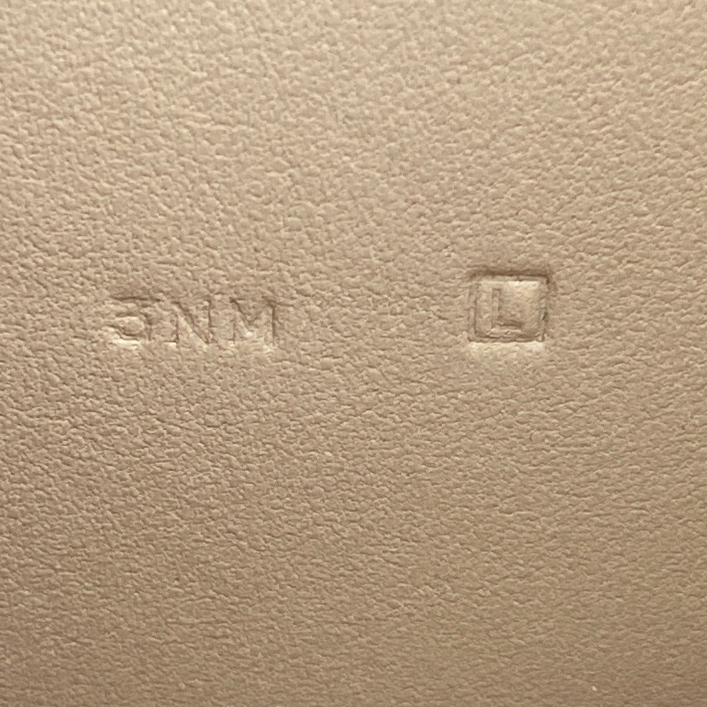 HERMES Long Wallet Purse leather beige Dogon GM