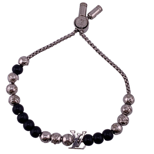 LOUIS VUITTON bracelet M00512 Gold Plated Silver Monogram Bracelet Beads