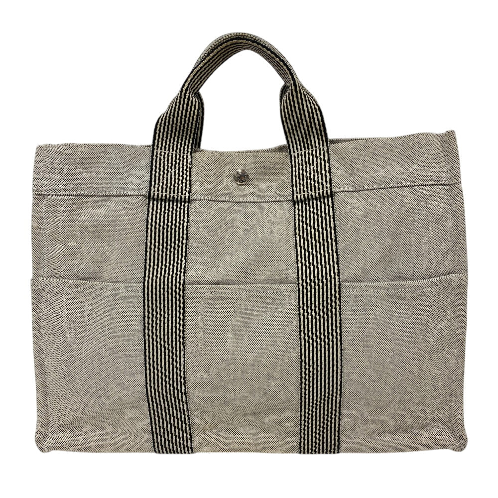 HERMES Tote Bag canvas gray New Fool ToeMM