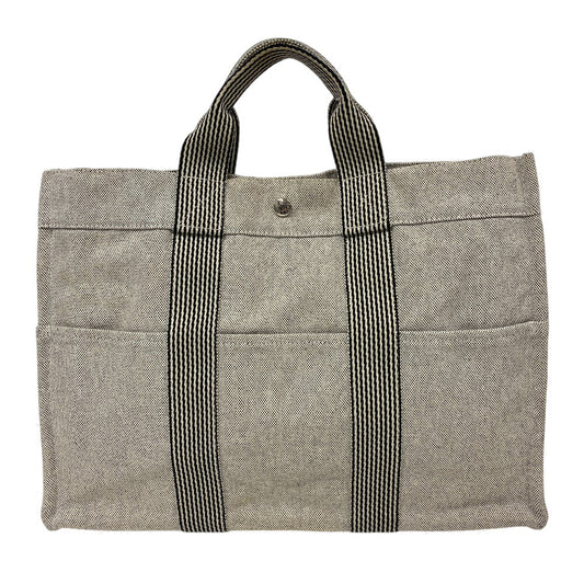 HERMES Tote Bag canvas gray New Fool ToeMM