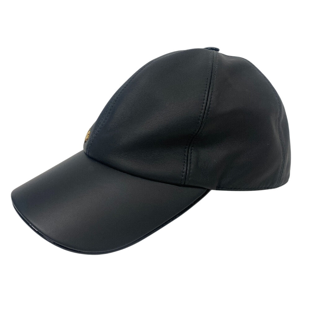 LOUIS VUITTON cap M77306 leather black Cruiser
